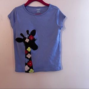 Floral giraffe shirt and skirt